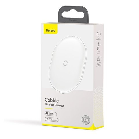 Беспроводное зарядное устройство Baseus BS-W501, белое, силикон, пластик, 15 Вт, с USB кабелем тип-C, #WXYS-02 Превью 1