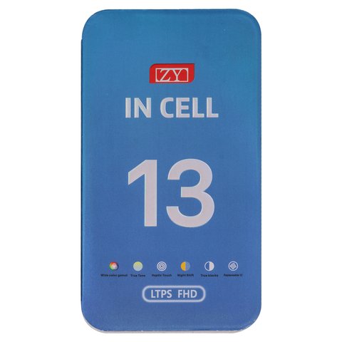 Дисплей для iPhone 13, чорний, з рамкою, Copy, (TFT), ZY, LTPS FHD Прев'ю 1