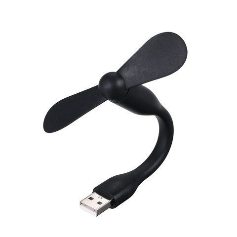 Вентилятор Mini, чорний, мобільний, USB тип-A Прев'ю 1