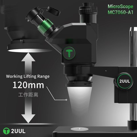 Микроскоп 2UUL MC7060-A1, тринокулярный, 7X-60X Превью 5