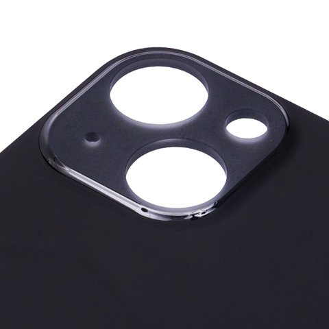 Housing Back Cover compatible with iPhone 13, (black, no need to remove the camera glass, Original (PRC), big hole) Preview 1