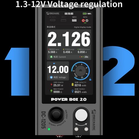 Laboratory Power Supply Mechanic Power Box 2.0, (45W, Type-C, PD, 12 V, 5A (портативний, акумулятор 10000mAh)) Preview 2