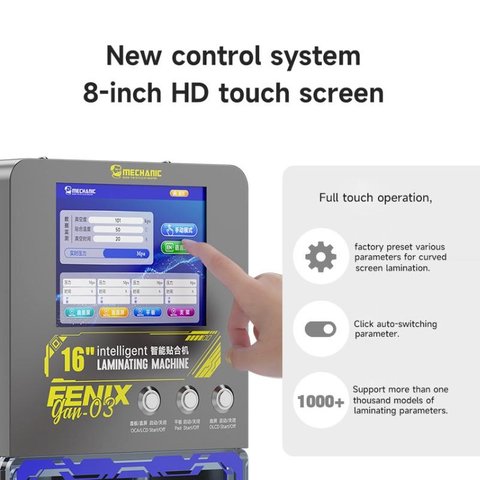 LCD Module Gluing Machine Mechanic GAN-03 FENIX compatible with Cell Phones; Tablets, (used for screens up to 16") Preview 2