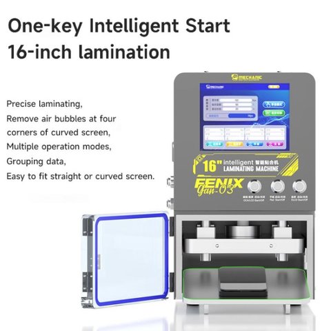 LCD Module Gluing Machine Mechanic GAN-03 FENIX compatible with Cell Phones; Tablets, (used for screens up to 16") Preview 4