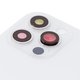Housing Back Cover compatible with iPhone 12 Pro, (white, silver, with camera lens, small hole, silver) Preview 1