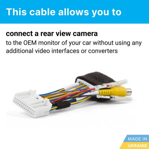 Rear View Camera Connection Cable to Renault / Dacia / Opel MediaNav Preview 1