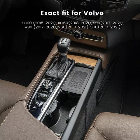 QI Charger for Volvo S90/V90 2017-2021, Volvo V60/S60 2019-2021, Volvo XC60 2018-2021 MY Preview 2