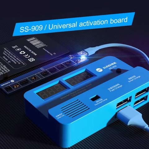 Battery Activation Cable Sunshine SS-909, (with digital charging indicator, battery activation board, iphone 6 - 15 pro Max/ Android/ ipad) Preview 1