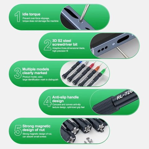Tri-Point Screwdriver RELIFE RL-726 3D/Y0.6 Preview 6