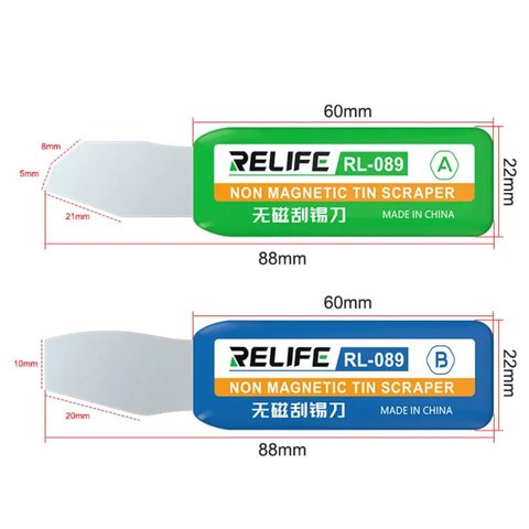 Espátula RELIFE RL-089, para reballing BGA, metal, no magnética, 2 in 1 Vista previa  1