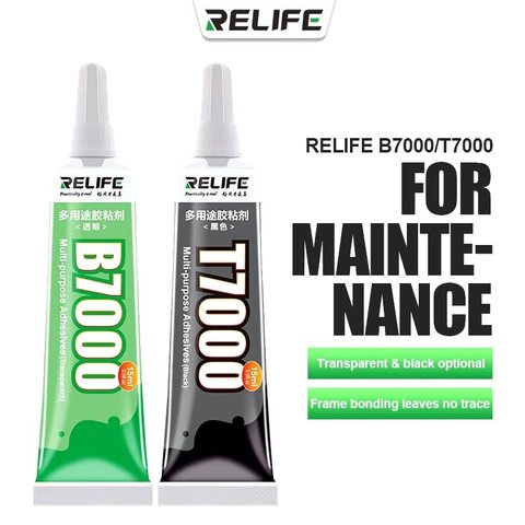 Adhesivos sellador RELIFE T7000, para pegar pantallas táctiles, LCD, 15 ml, negro Vista previa  1