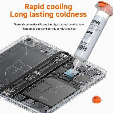 Pasta térmica Amaoe TG-6, de silicona, en jeringa, 40 g, 6 Вт/м*К Vista previa  2