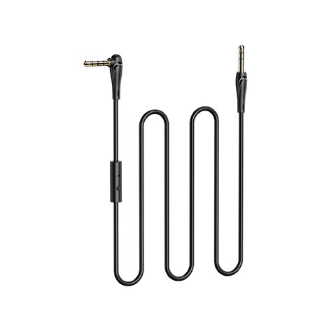 AUX-кабель Hoco UPA15, TRS 3.5 мм, TRRS 3.5 мм, 100 см, чорний, з мікрофоном, Г-подібний, #6931474713421 Прев'ю 1