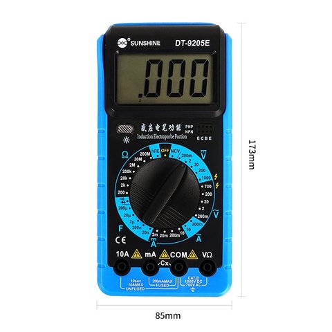 Мультиметр Sunshine DT-9205E, цифровий Прев'ю 8