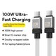 USB кабель Baseus Coolplay Series, 2xUSB тип-C, 200 см, 100 Вт, білий, силіконовий, #CAKW000302 Прев'ю 2